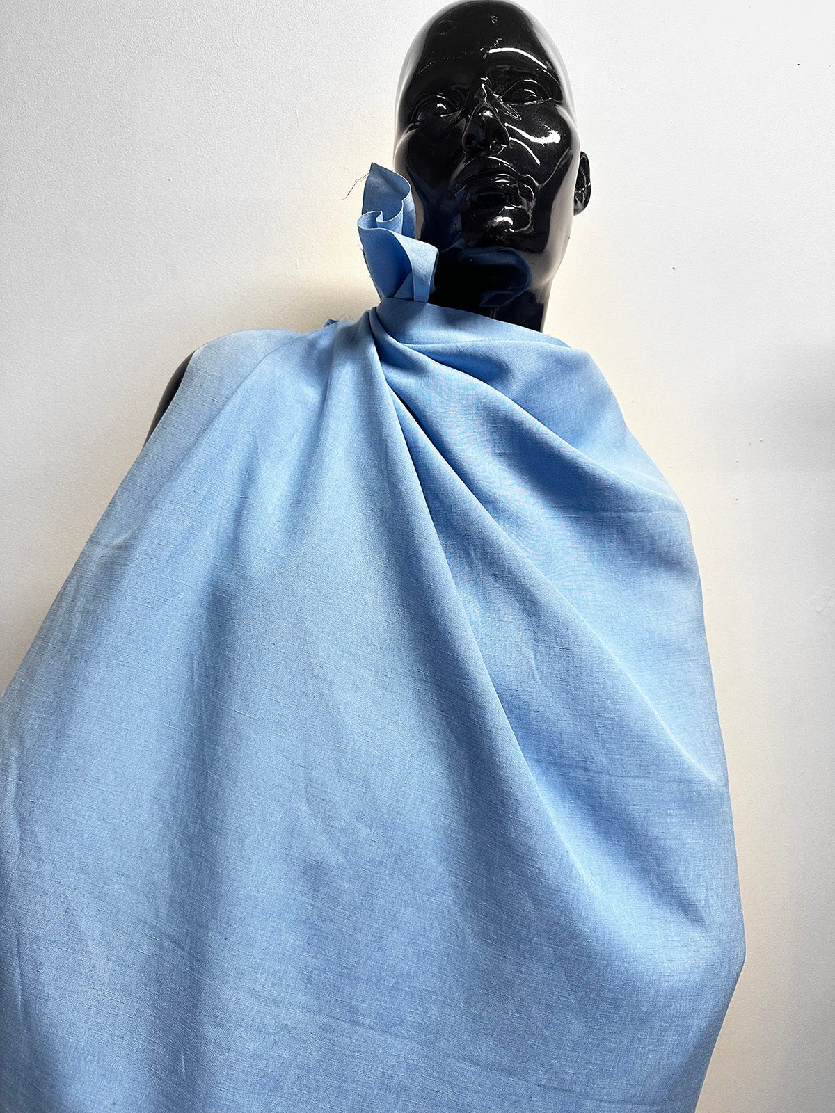Pale Blue Sandwashed Linen Rayon - L'Etoffe Fabrics LLC
