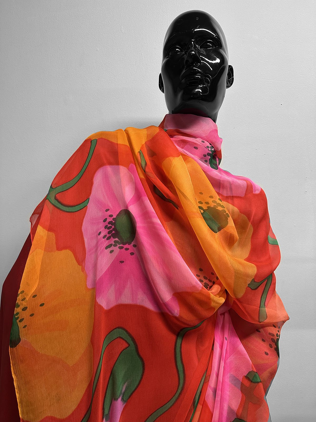 Poppy Crinkled Silk Make An Entrance - L'Etoffe Fabrics LLC