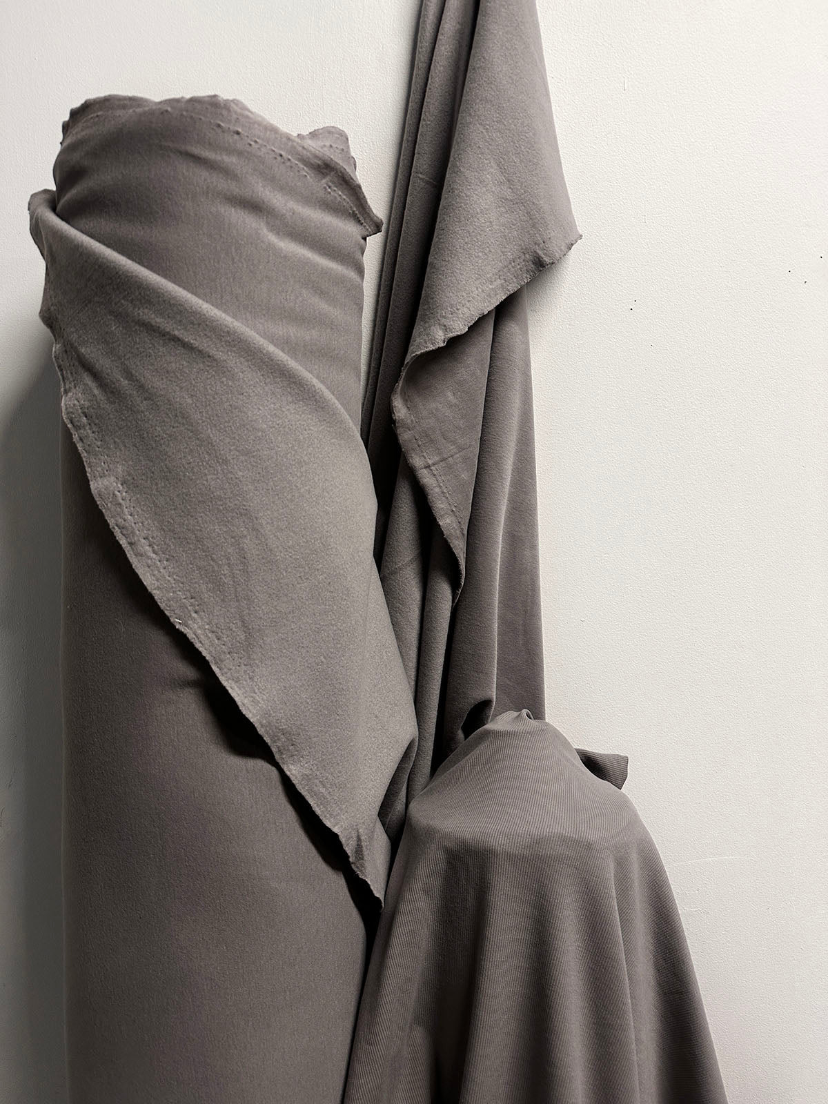 Precuts Stone Grey Sweatshirt Fleece and Ribbed Jersey - L'Etoffe Fabrics LLC