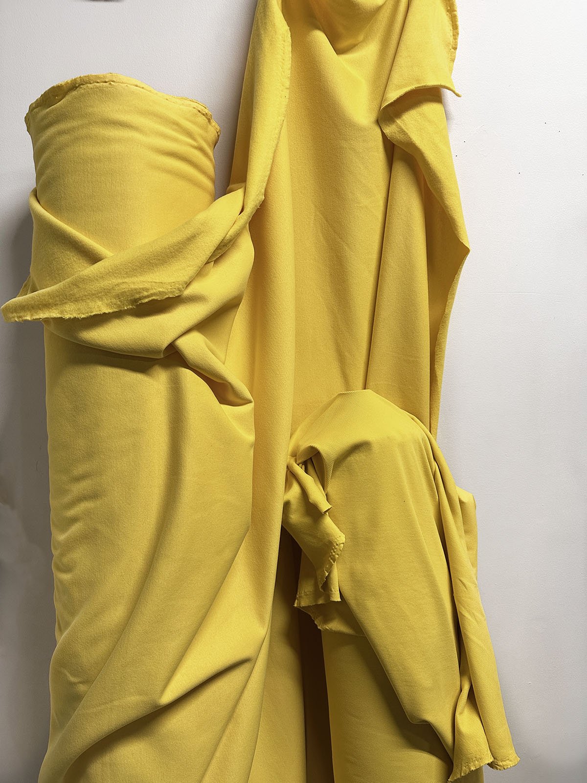 Precuts Yellow Sweatshirt Fleece and Matching Ribbed Jersey - L'Etoffe Fabrics LLC