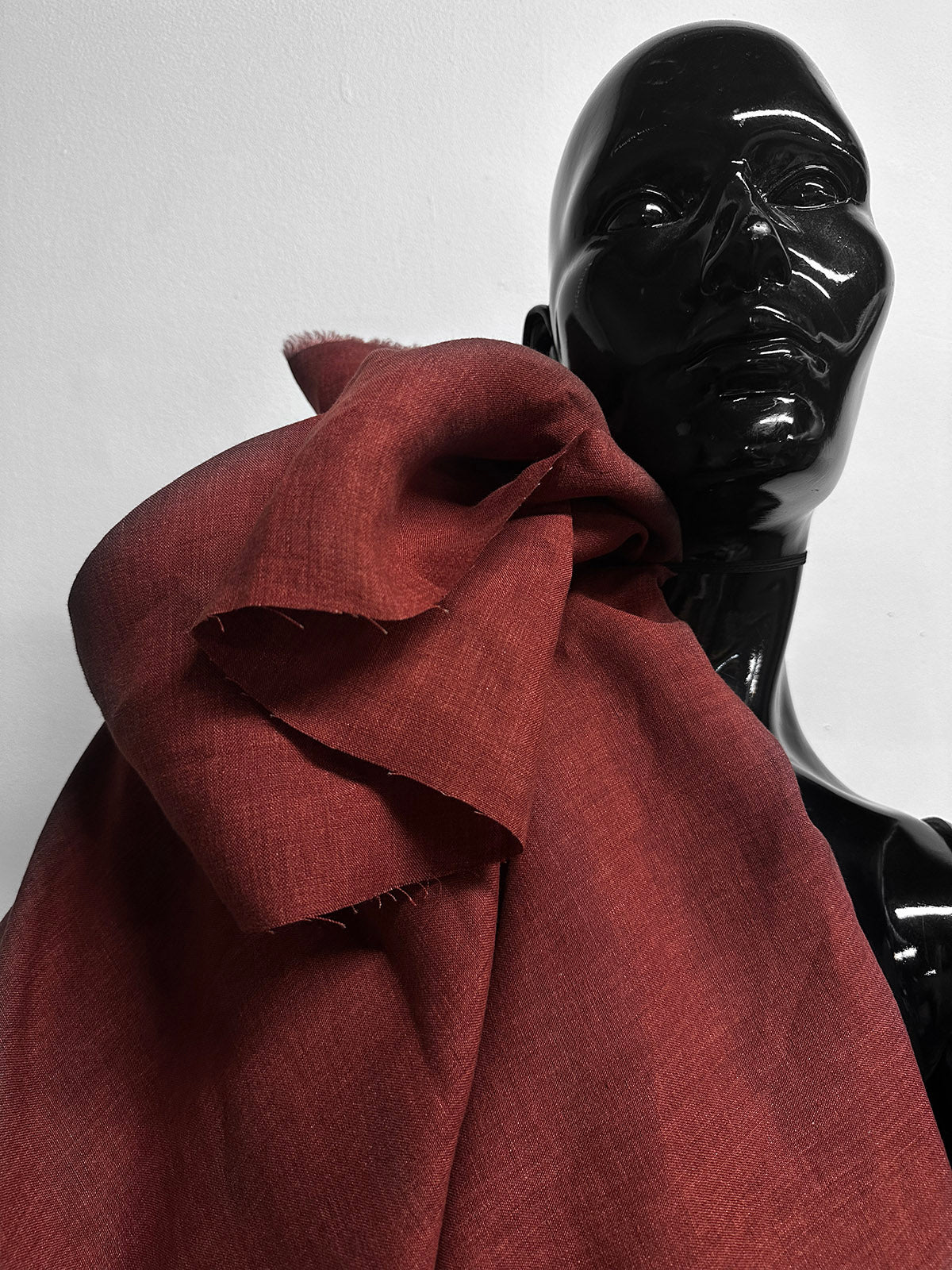 Rich Rust Sun Kissed Italian Linen - L'Etoffe Fabrics LLC