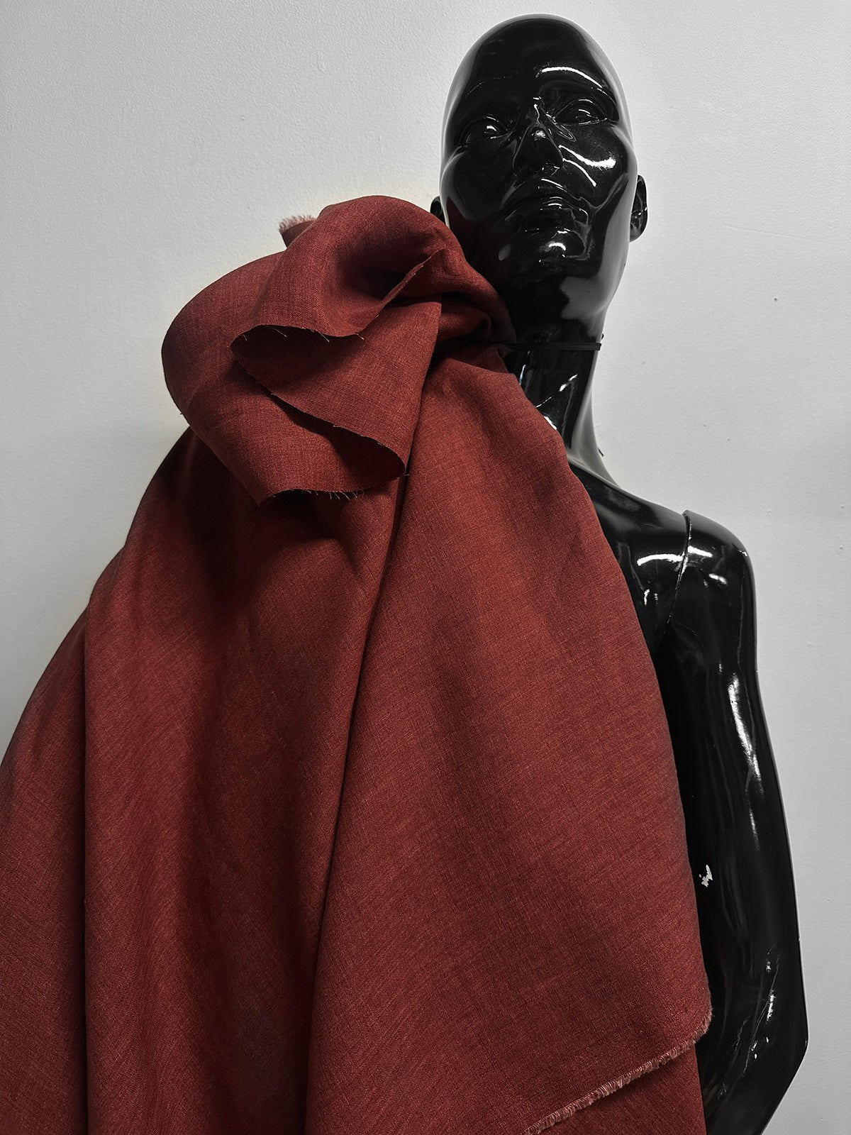 Rich Rust Sun Kissed Italian Linen - L'Etoffe Fabrics LLC