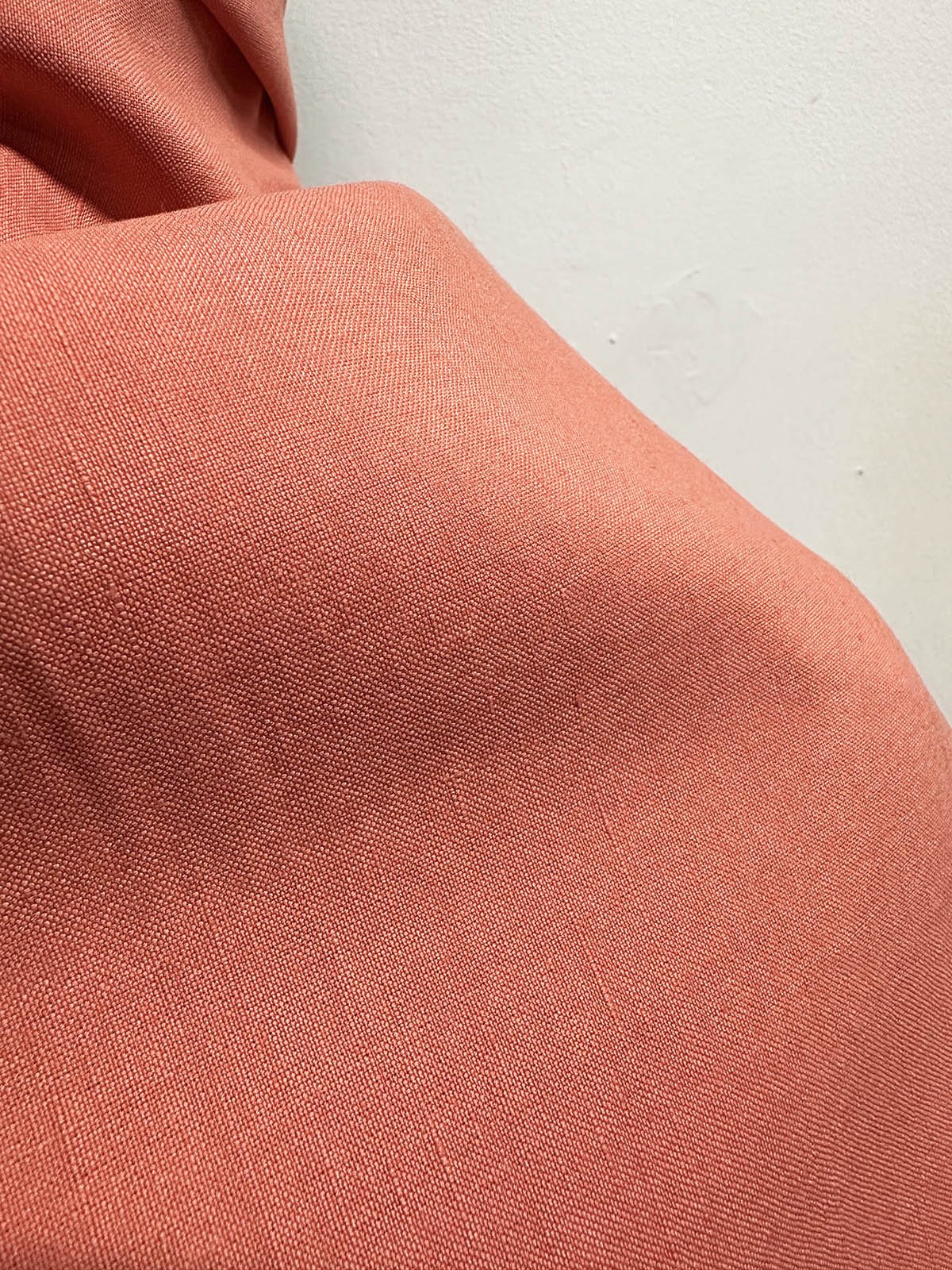 Salmon Sandwashed Silk Linen - L'Etoffe Fabrics LLC
