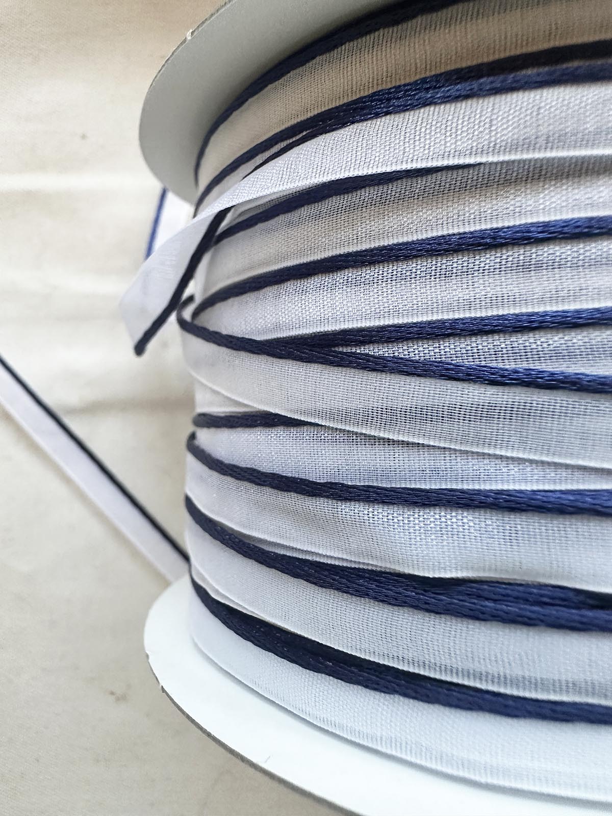 Satin Piping for White Shirts - L'Etoffe Fabrics LLC