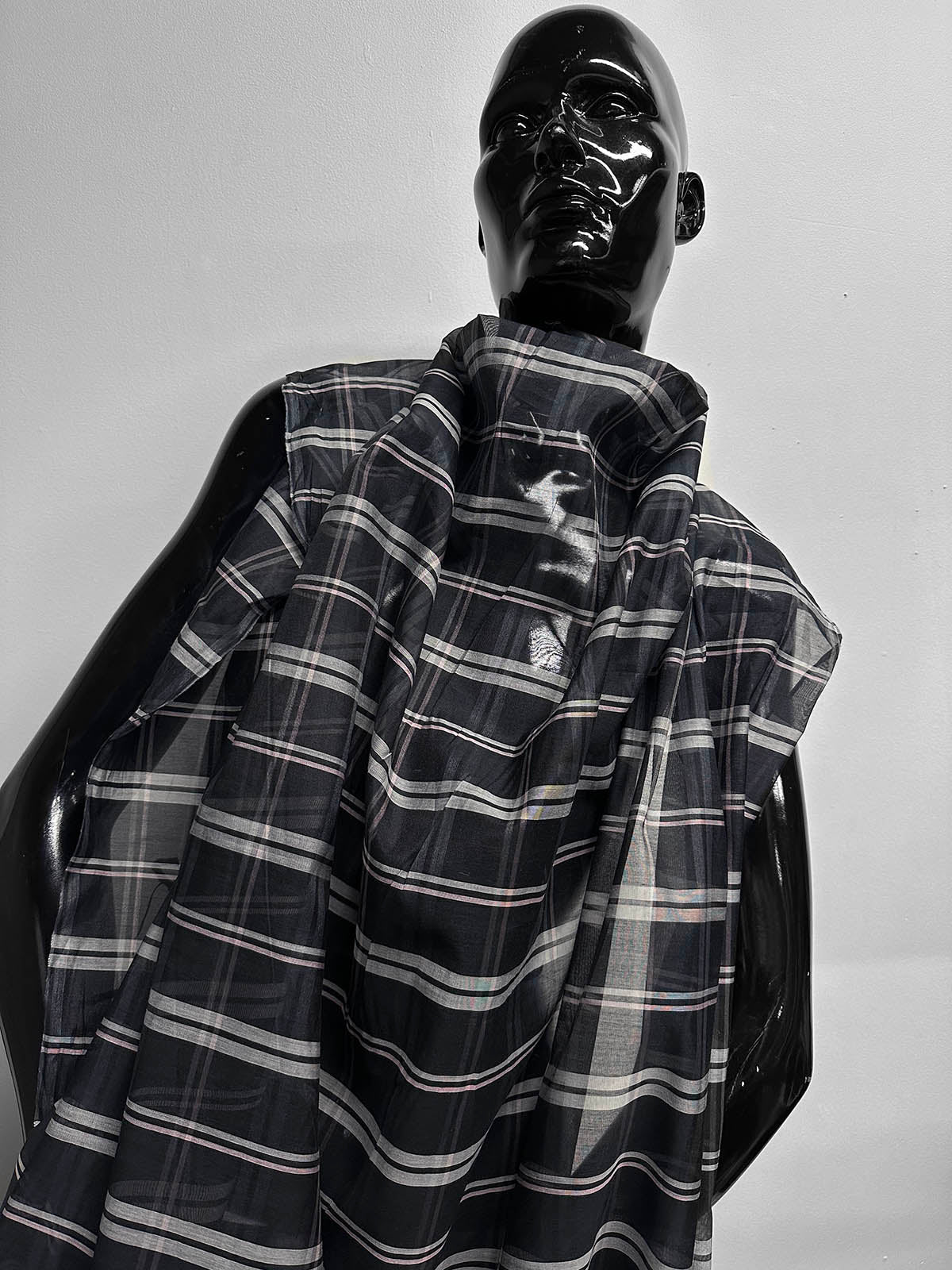 Silk Cotton Organdy Plaid - L'Etoffe Fabrics LLC