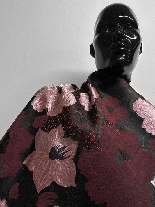 Silk Rose Meditation Light Jacquard Brocade - L'Etoffe Fabrics LLC