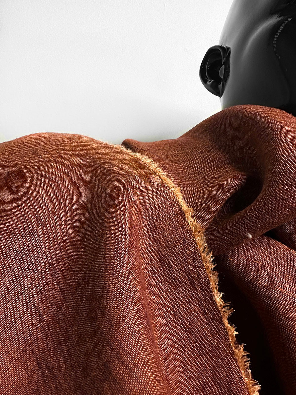 Two Tone Rust Sun Kissed Italian Linen - L'Etoffe Fabrics LLC