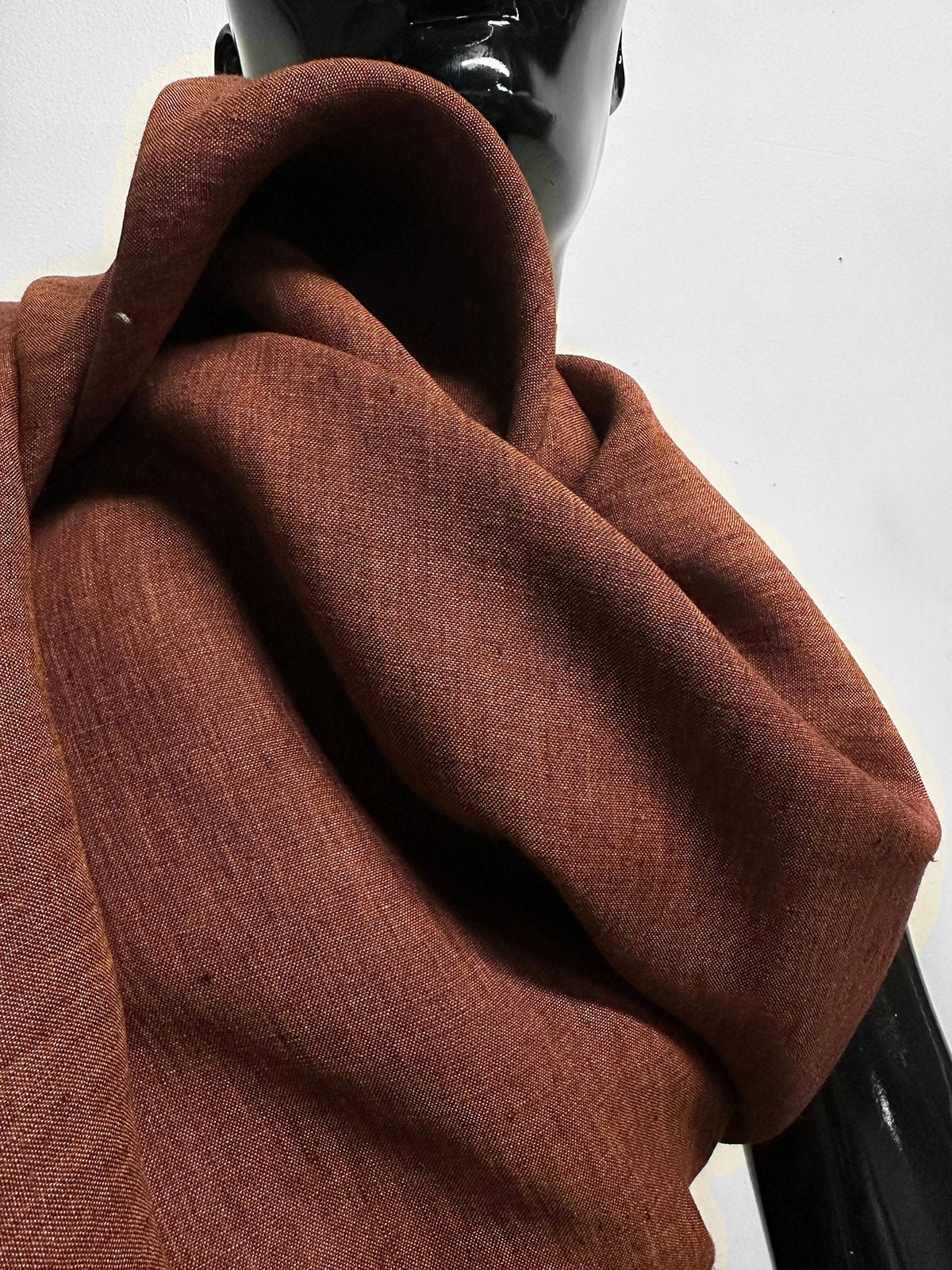 Two Tone Rust Sun Kissed Italian Linen - L'Etoffe Fabrics LLC