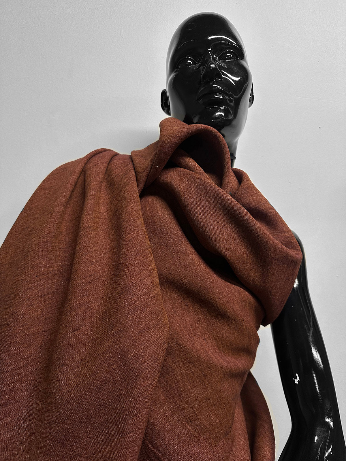 Two Tone Rust Sun Kissed Italian Linen - L'Etoffe Fabrics LLC
