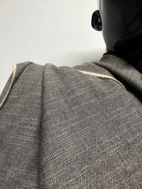 1 1/2 Yards BC Black Stone Squiggle Twill Woolen S25 - L'Etoffe Fabrics LLC