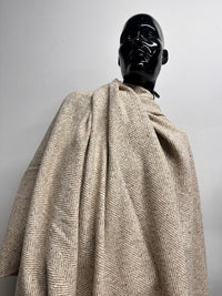 2 1/2 Yards BC Herringbone Luxury Herringbone Coating - Oatmeal S44 - L'Etoffe Fabrics LLC