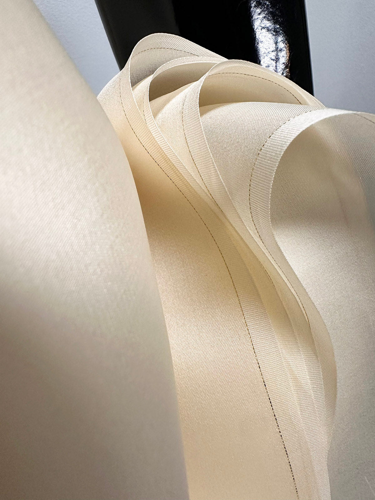 2 13/ Yards Peach Fuzz Heavy Satin Organza 2 1/3 Yards - L'Etoffe Fabrics LLC