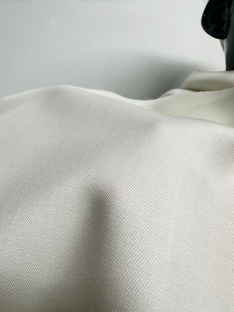 2 1/4 Yards Ivory Wool Twill Gabardine -nS1 - L'Etoffe Fabrics LLC