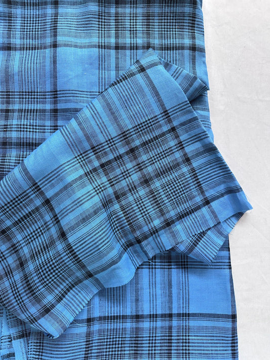 2 3/4 Yards Italian Plaid Linen Shirting - L'Etoffe Fabrics LLC