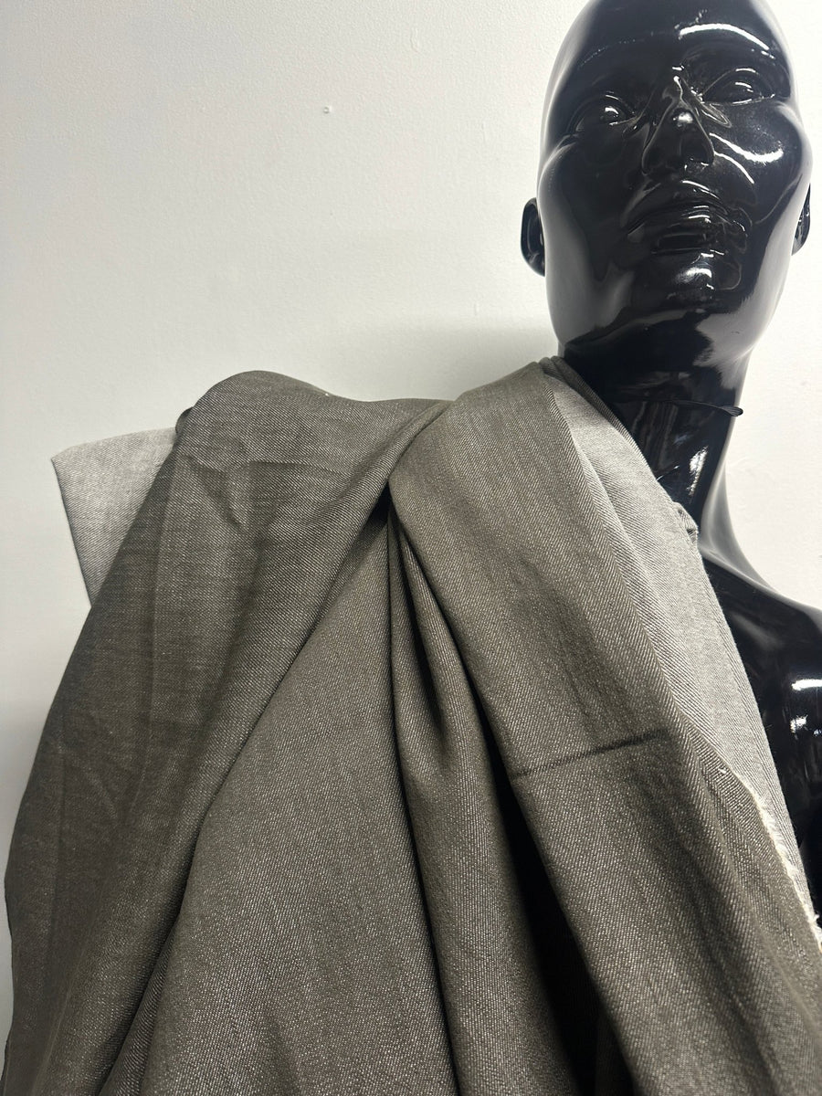2 7/8 Yards Moroccan Mud Cotton Linen Soft Twill - L'Etoffe Fabrics LLC