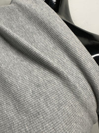 2 Yard Cut Heathered Grey Ribbed Jersey - L'Etoffe Fabrics LLC