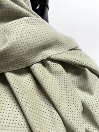 2 Yard Piece Toray Japan Celedon Perforated Ultrasuede - L'Etoffe Fabrics LLC