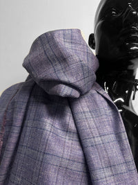 2 Yards Classic Italian Silk Linen Virgin Wool Suiting - Violet - L'Etoffe Fabrics LLC