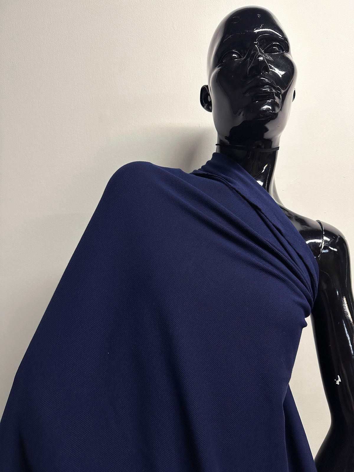 2 Yards Navy Blue Ribbed Jersey - L'Etoffe Fabrics LLC