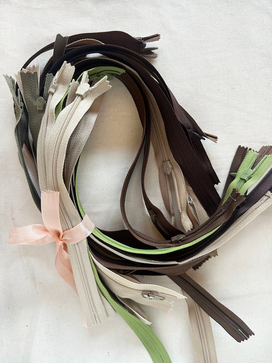 20 Zipper Bundle Earth - L'Etoffe Fabrics LLC