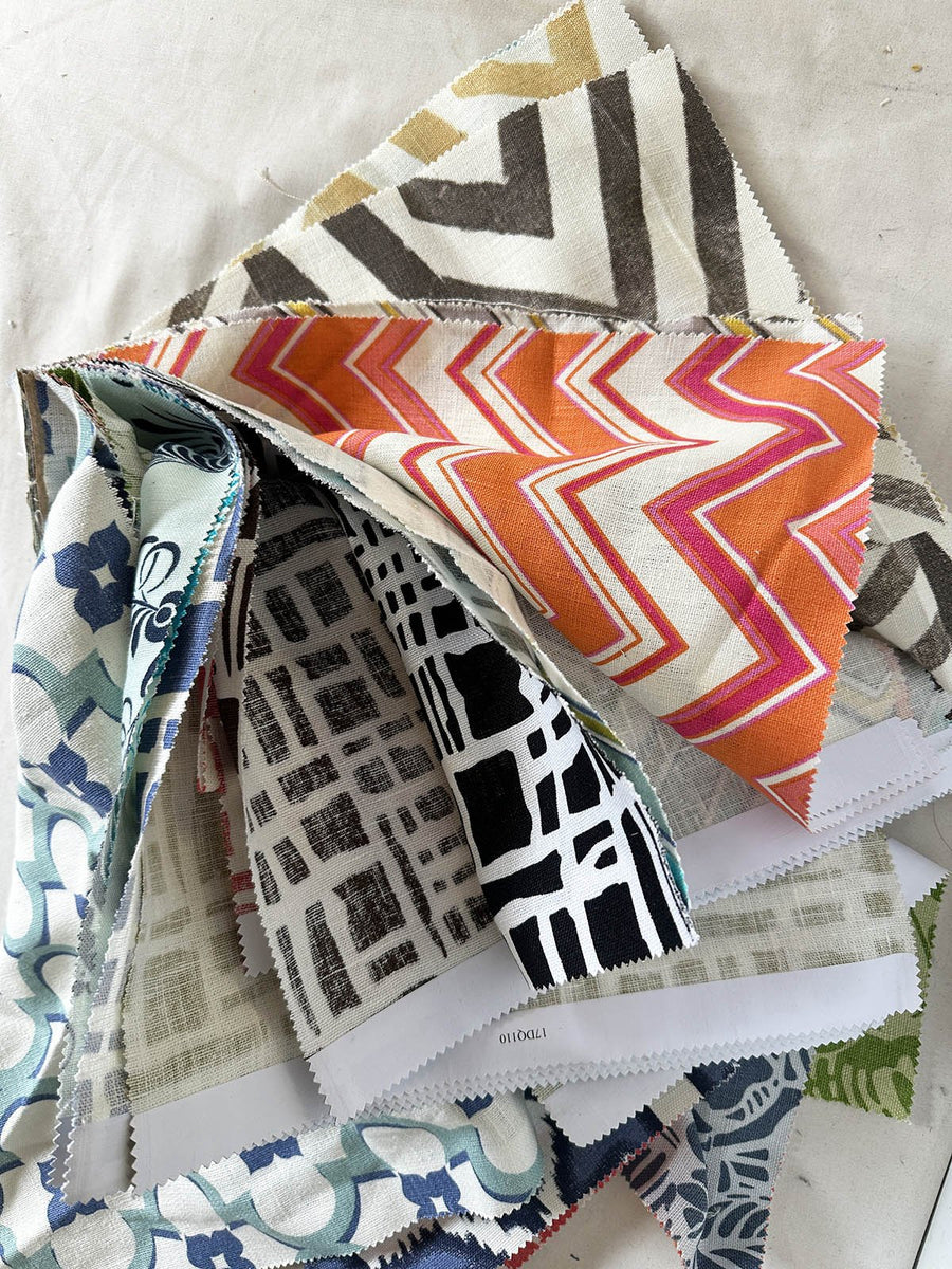 27 Linen Printed Squares - L'Etoffe Fabrics LLC