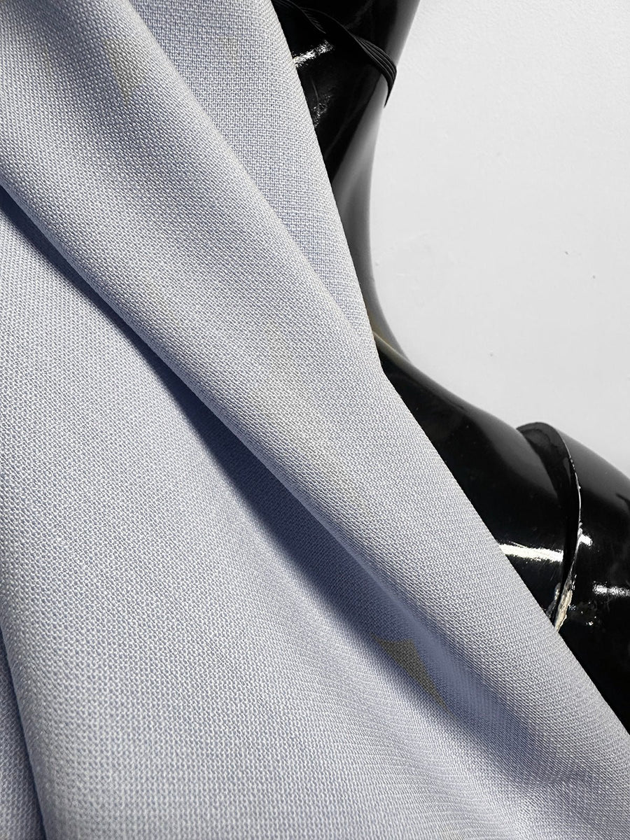 3 1/2 Yards Italian Periwinkle Wool Crepe - L'Etoffe Fabrics LLC