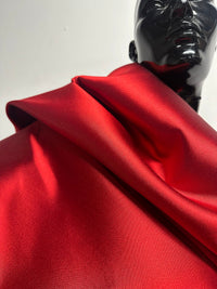 3 1/2 Yards Red Silk Wool Suiting - L'Etoffe Fabrics LLC