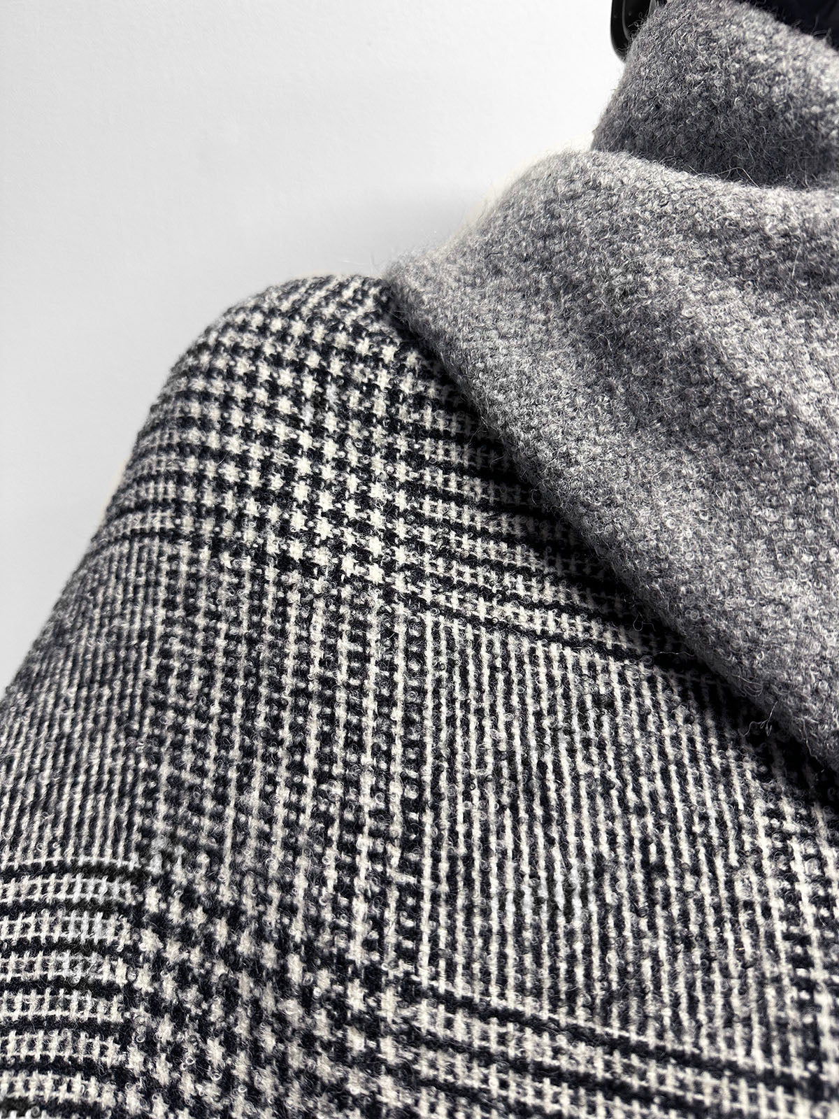 3 1/4 Yards Italian Super Soft Double Double Faced Check - L'Etoffe Fabrics LLC