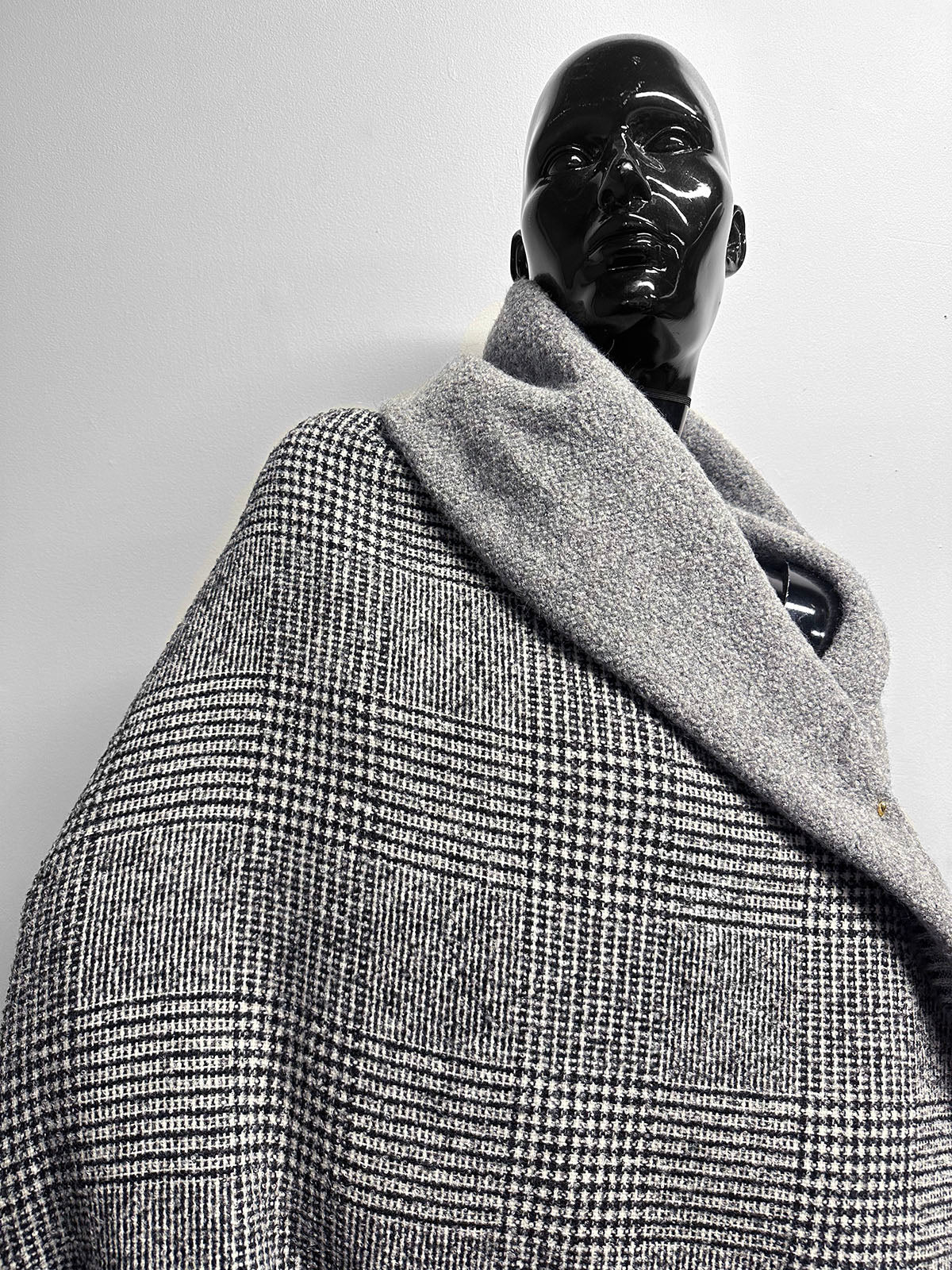 3 1/4 Yards Italian Super Soft Double Double Faced Check - L'Etoffe Fabrics LLC