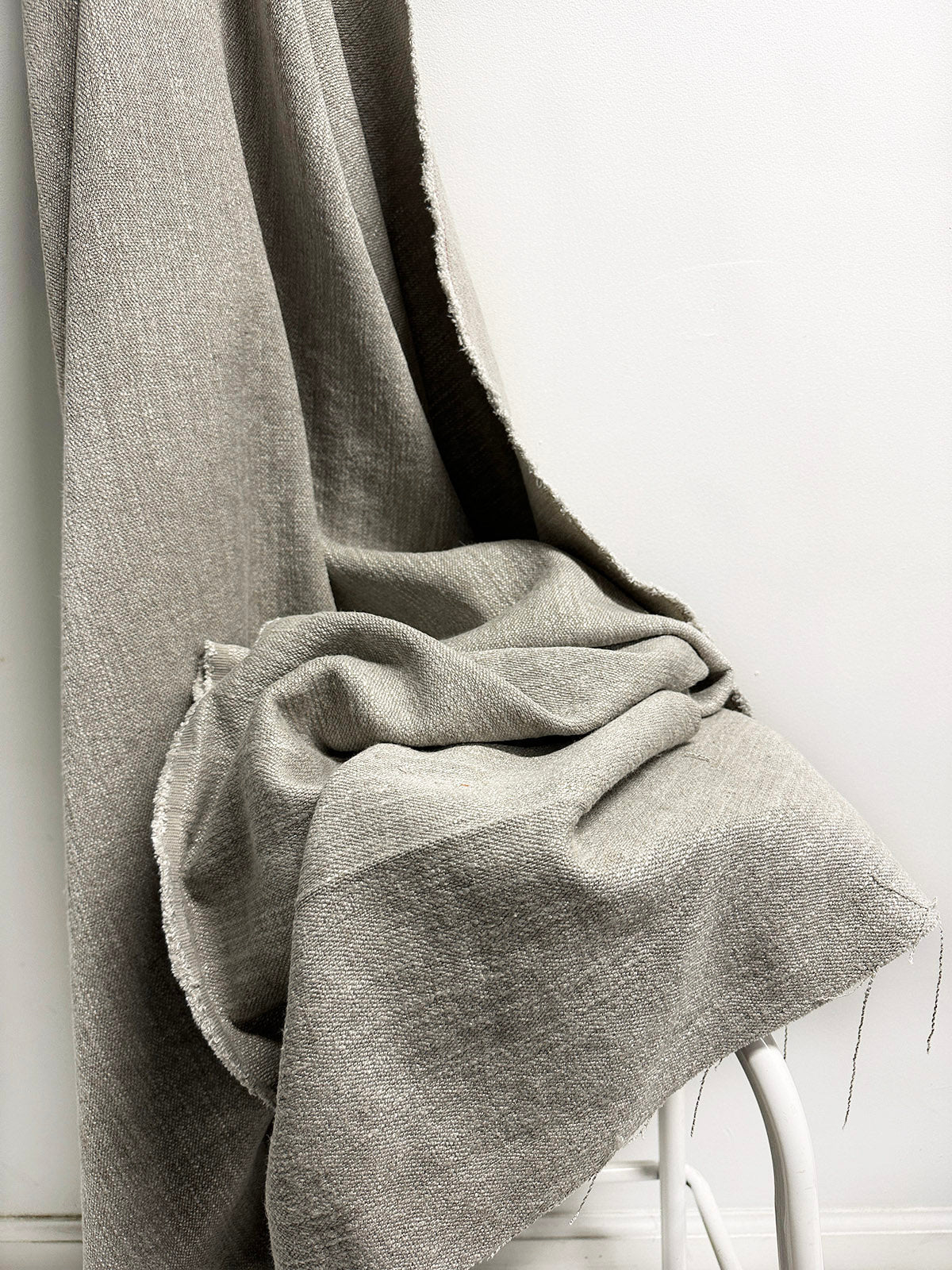 3 1/4 Yards Soft Grey Textured Home Dec Fabric - L'Etoffe Fabrics LLC