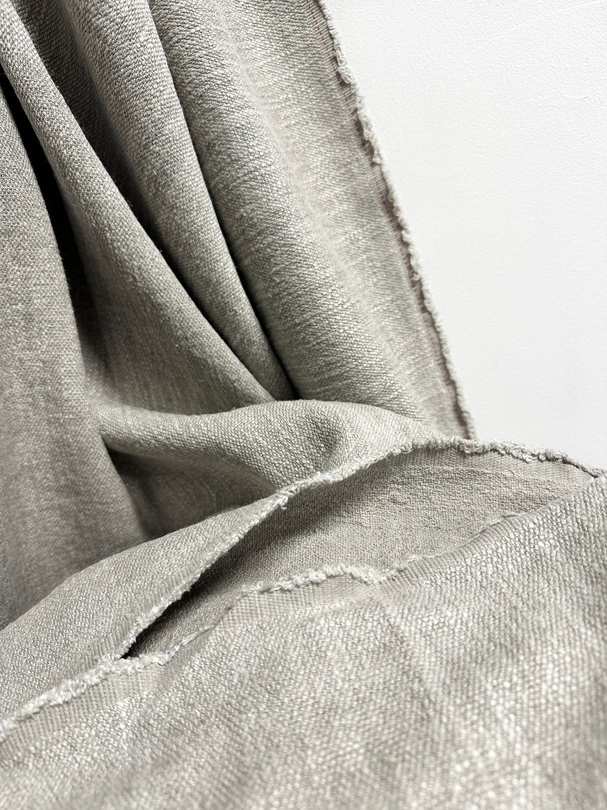 3 1/4 Yards Soft Grey Textured Home Dec Fabric - L'Etoffe Fabrics LLC