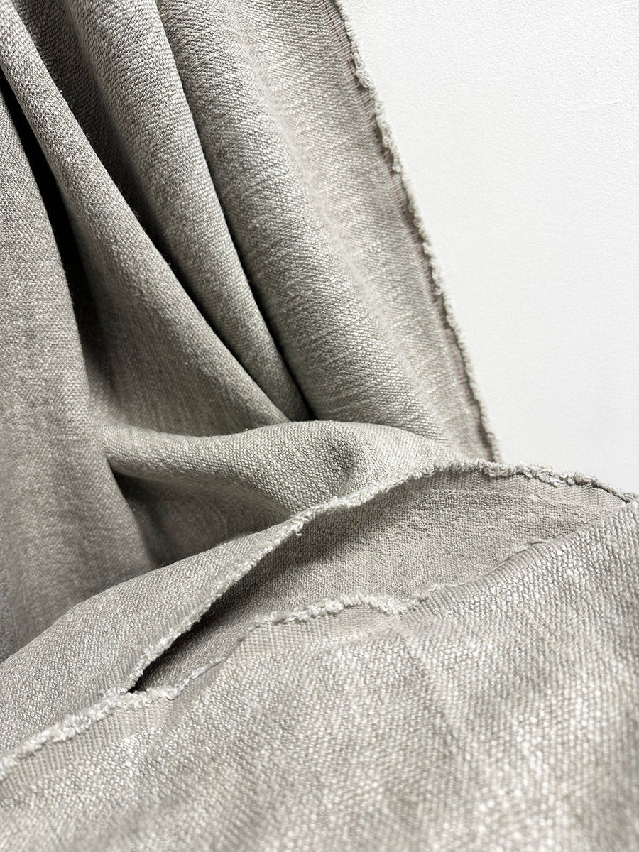 3 1/4 Yards Soft Grey Textured Home Dec Fabric - L'Etoffe Fabrics LLC