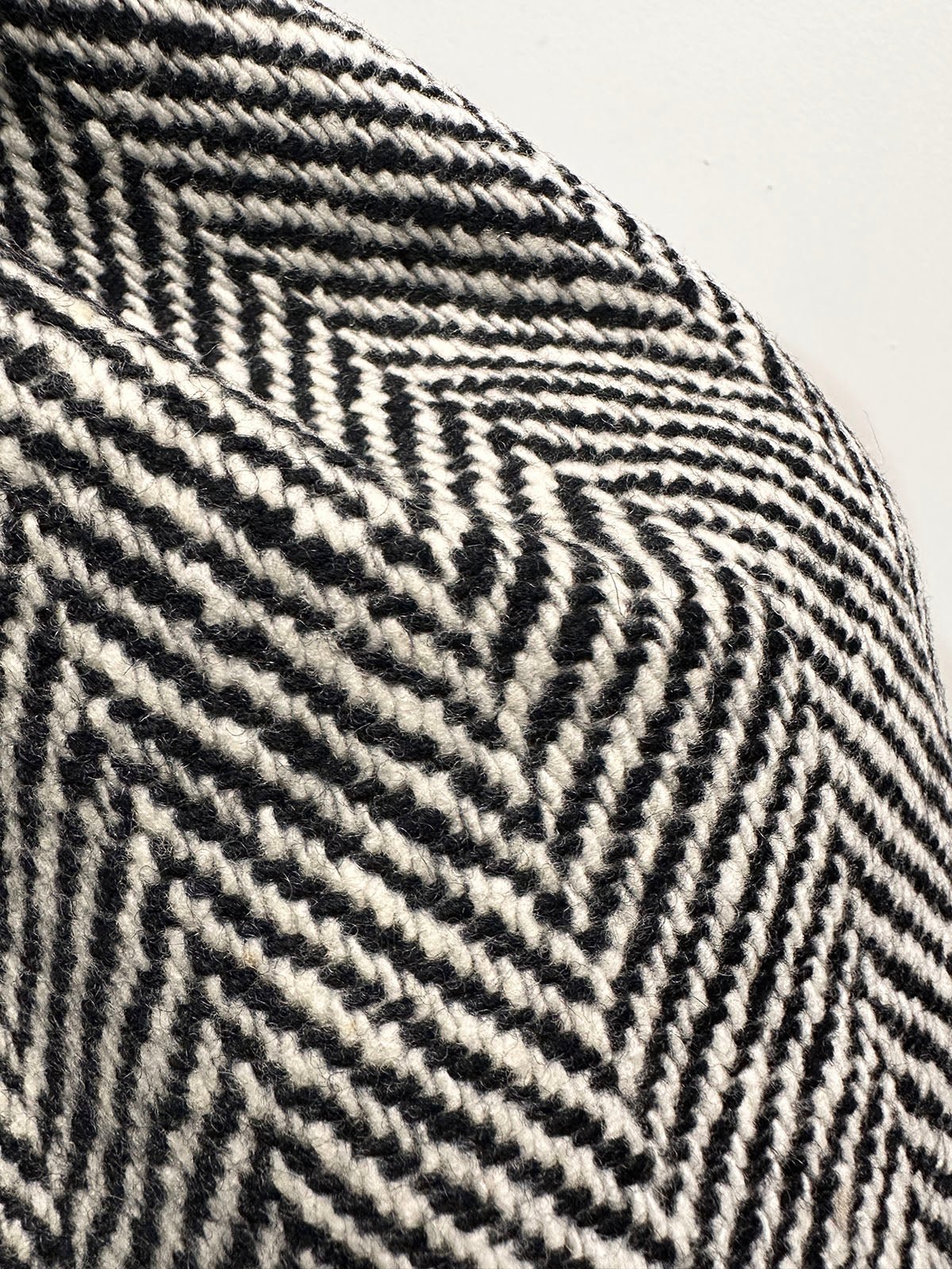 3 Yards BC Herringbone Luxury Wool Coating - Black S45 - L'Etoffe Fabrics LLC