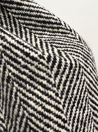 3 Yards BC Herringbone Luxury Wool Coating - Black S45 - L'Etoffe Fabrics LLC