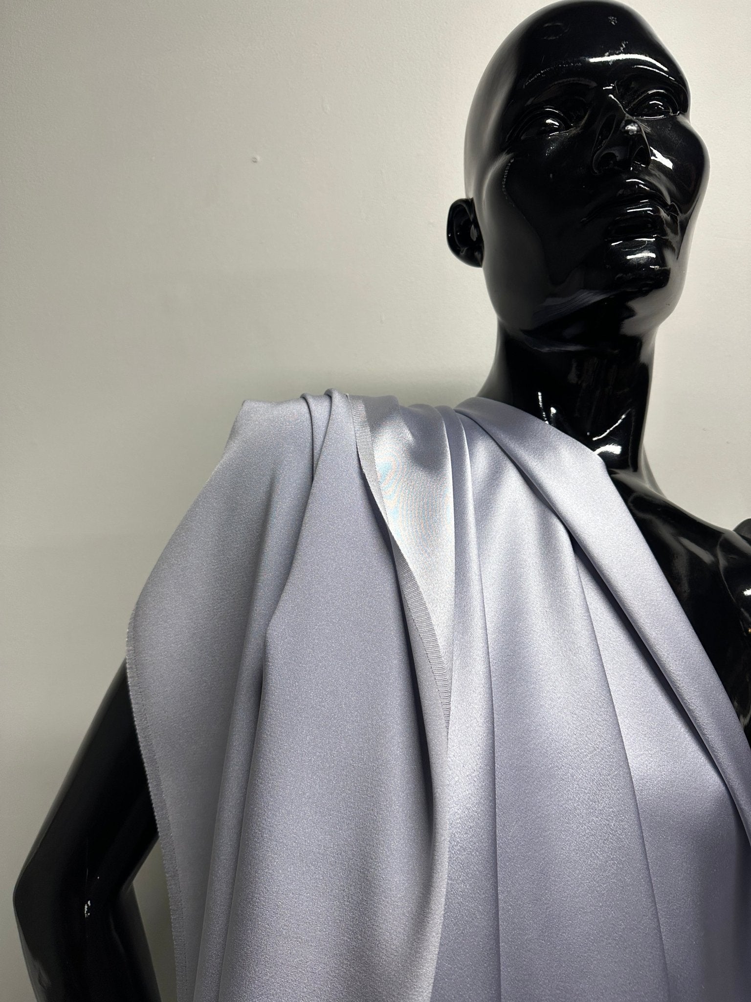 3 Yards Periwinkle 4 Ply Satin Back Crepe - L'Etoffe Fabrics LLC