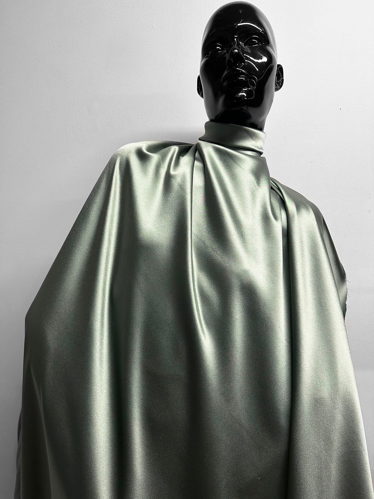 3 Yards Sage 4 Ply Satin Back Crepe - L'Etoffe Fabrics LLC