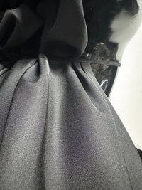 4 1/2 Yards Black Silk Broadcloth Deadstock - L'Etoffe Fabrics LLC