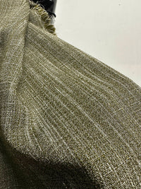4 Yards BC Olive Cross Hatch Soft Drape Suiting - L'Etoffe Fabrics LLC