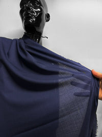 5 1/2 Yards Luxury Italian Very Very Fine Opaque Wool Voile Navy - 5 - L'Etoffe Fabrics LLC
