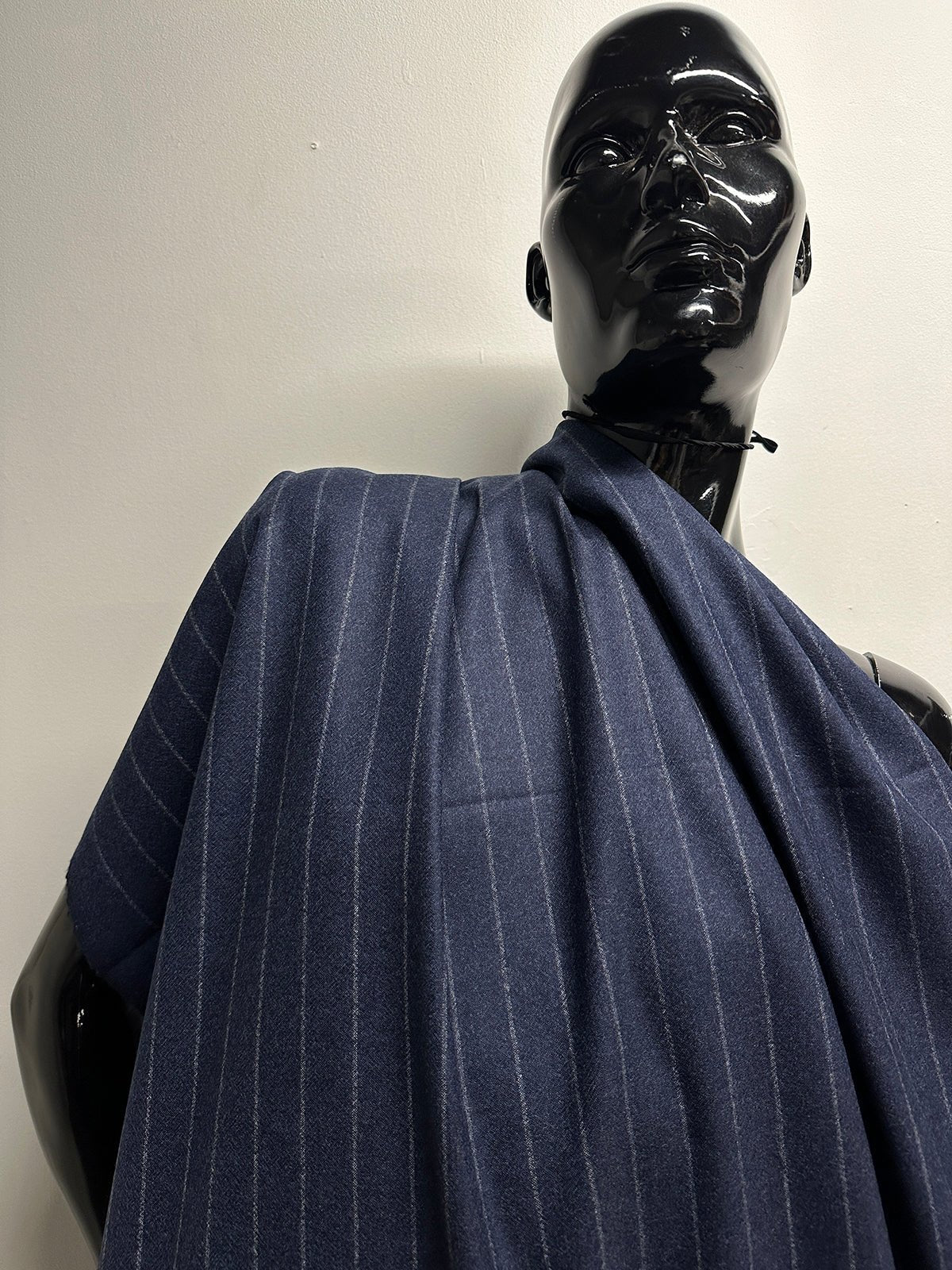 5 1/2 Yards Luxury Superfine Summer Weight Flannel Pintripe -4 - L'Etoffe Fabrics LLC