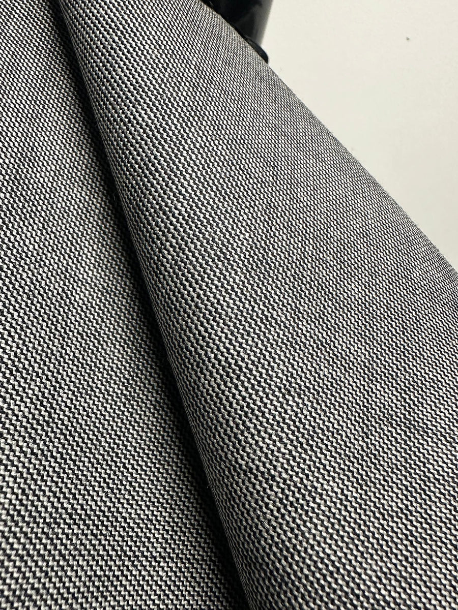 5 Yards BC Luxury Salt and Pepper Suiting S26 - L'Etoffe Fabrics LLC