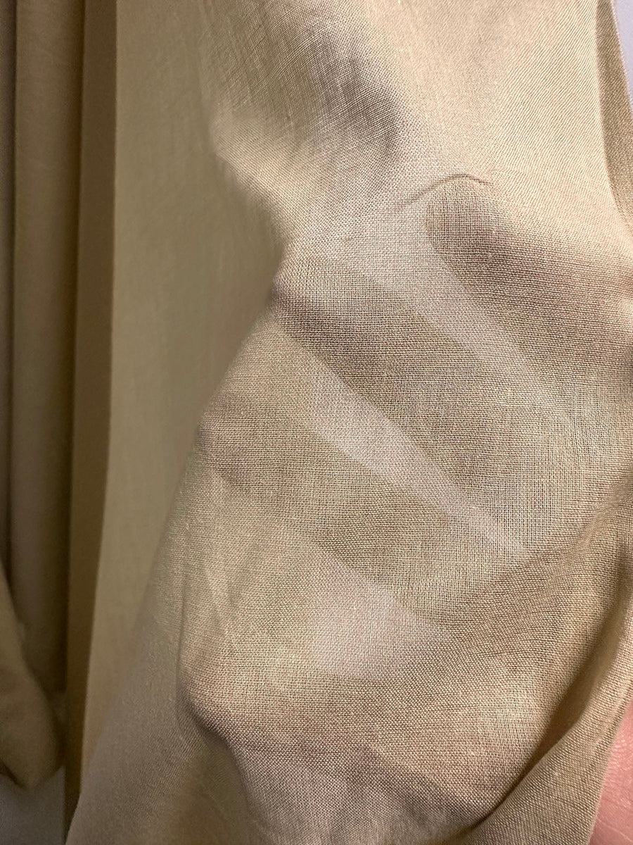 5 Yards Beige Cotton Voile - L'Etoffe Fabrics LLC