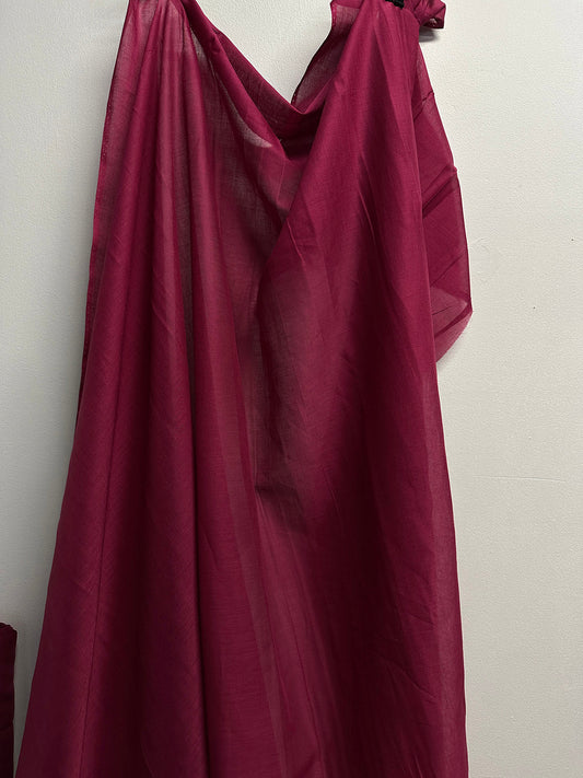 5 Yards Berry Cotton Voile - L'Etoffe Fabrics LLC