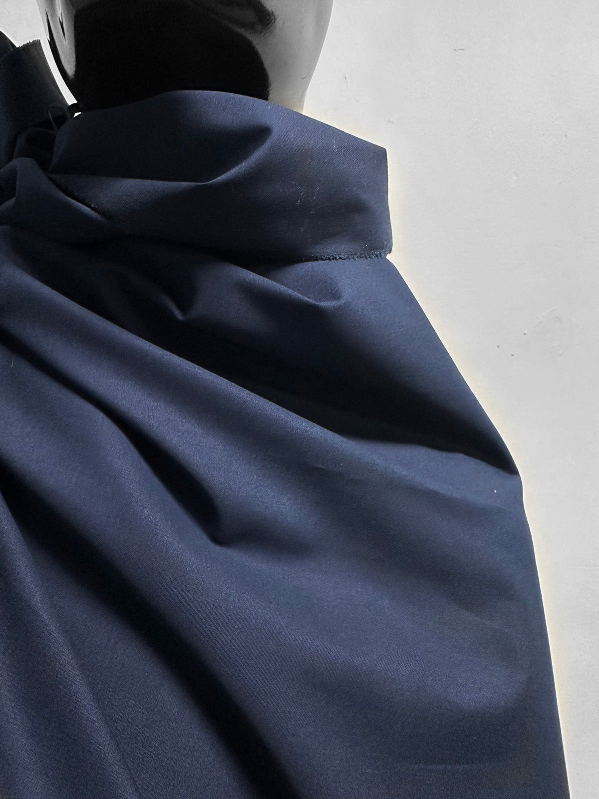 5 Yards Carr Textile Microsuede Whisper Poplin Navy - L'Etoffe Fabrics LLC