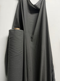 5 Yards Cotton Crinkle Grey Heavier Voile - L'Etoffe Fabrics LLC