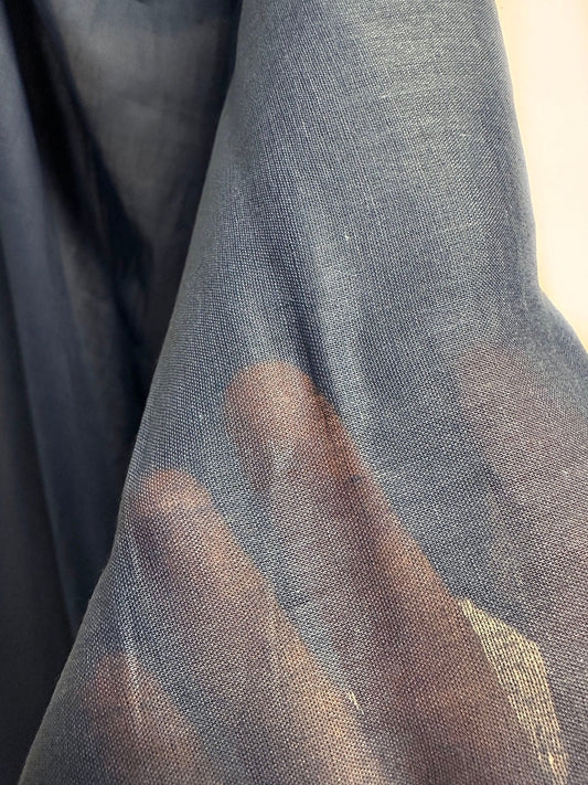 5 Yards Cotton Voile Denim Blue - L'Etoffe Fabrics LLC