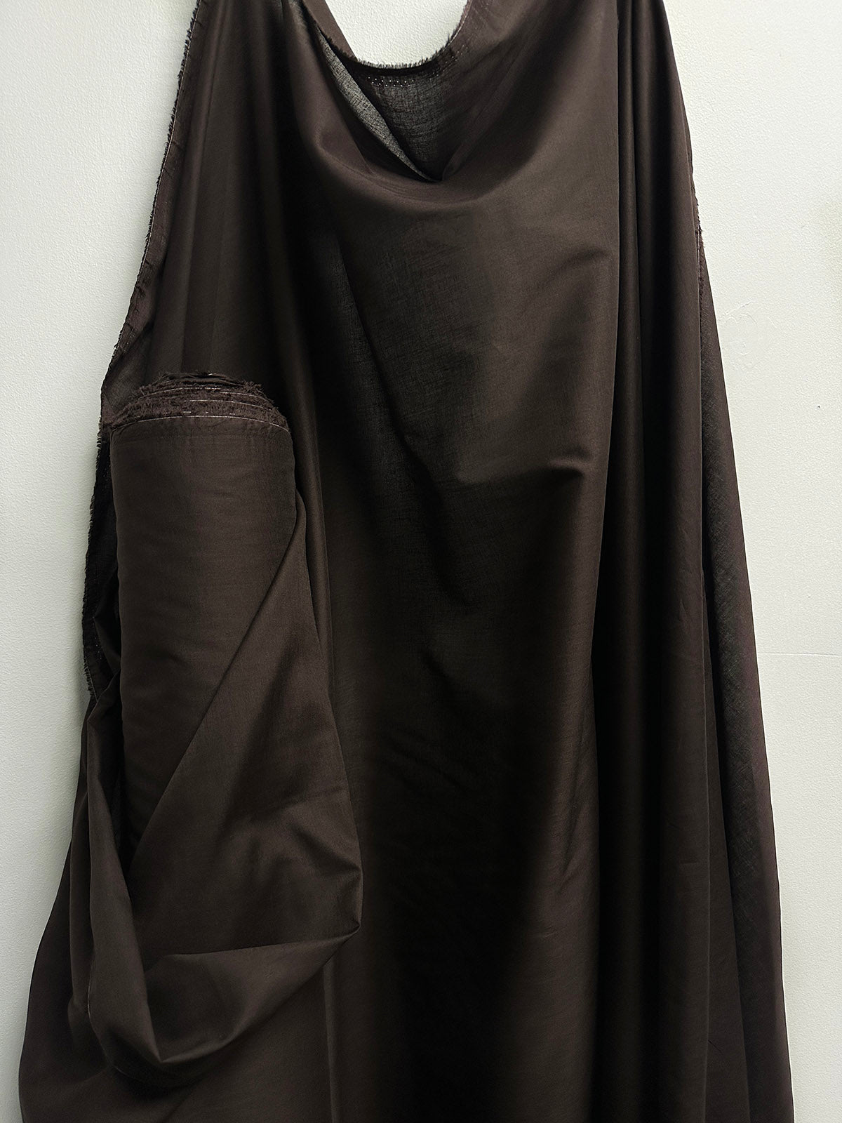 5 Yards Dark Brown Cotton Voile - L'Etoffe Fabrics LLC