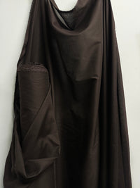 5 Yards Dark Brown Cotton Voile - L'Etoffe Fabrics LLC