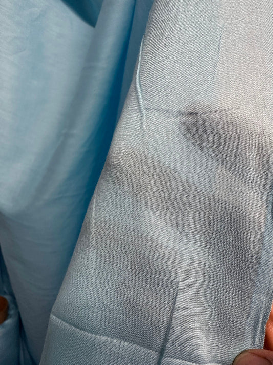 5 Yards Light Blue Cotton Voile - L'Etoffe Fabrics LLC