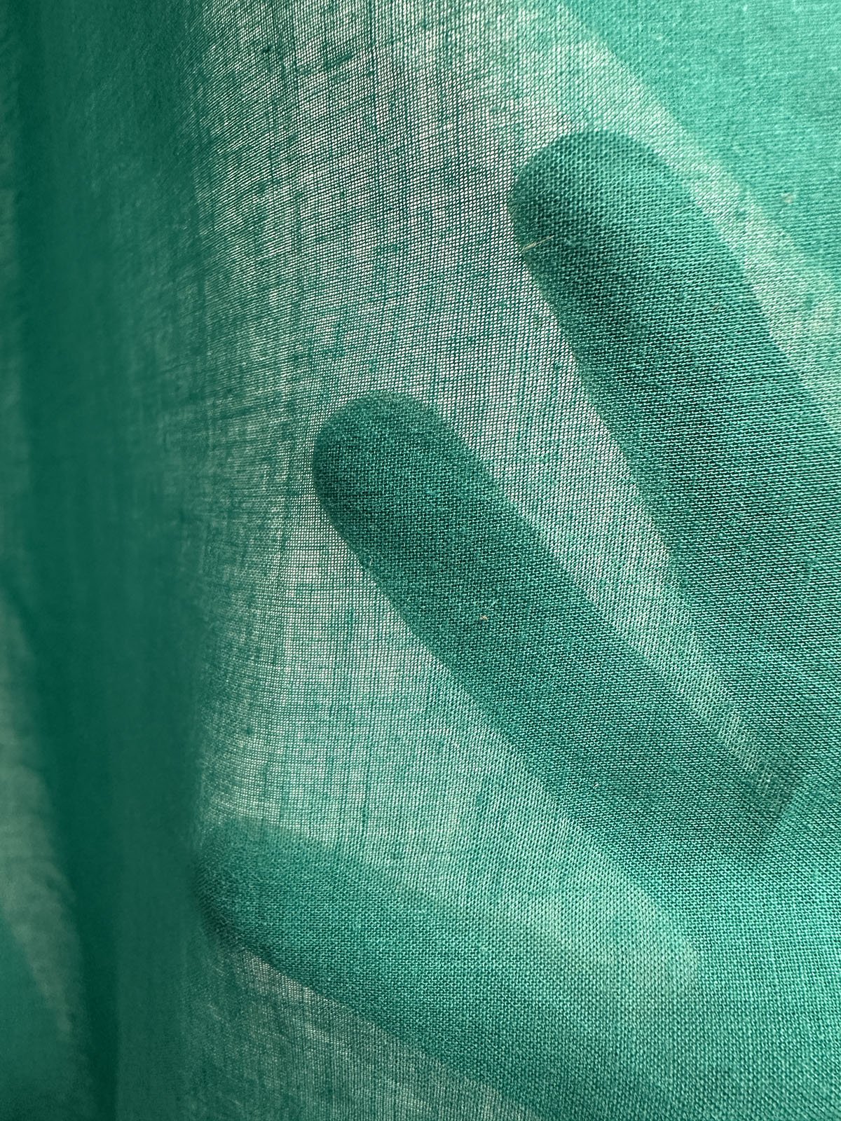 5 Yards Turquoise Cotton Voile - L'Etoffe Fabrics LLC